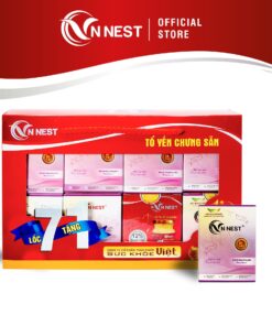 Nước Yến Chưng Đường phèn Hạt Sen VN Nest (15% Tổ Yến) - Hộp 07 Lọ tặng 01 Lọ x 70ml