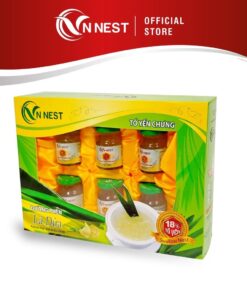 Yến Chưng Đường Phèn Lá Dứa VN Nest 18% Tổ Yến - Hôp 6 lọ x 70ml